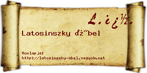 Latosinszky Ábel névjegykártya